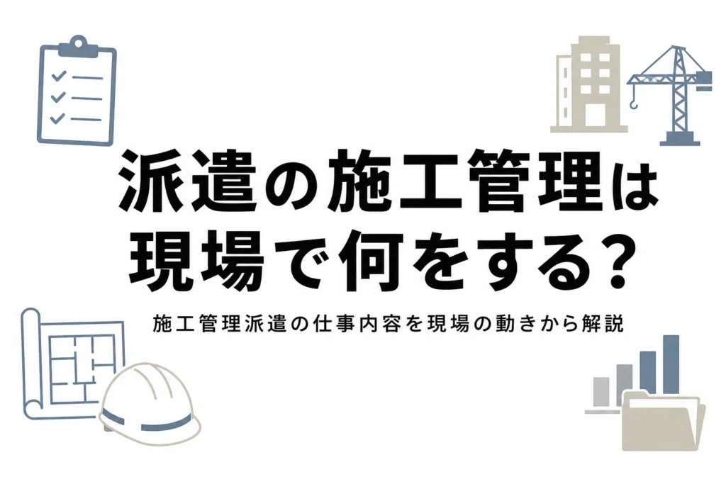 派遣の施工管理の仕事内容を現場の動きから具体的に解説のサムネイル